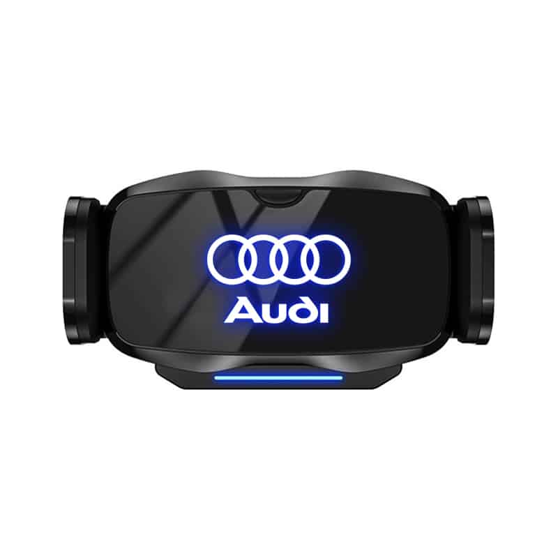 Audi Phone Holder-Auto-Clamp LED Air Vent Car Mount 3 LED Audi Phone Holder-Black