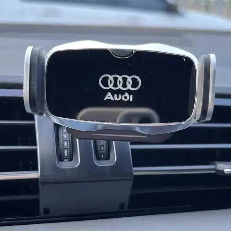 Audi Phone Holder-Auto-Clamp LED Air Vent Car Mount 5 LED Audi Phone Holder-installation
