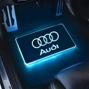 Illuminated Car Floor Mat Plate For Audi