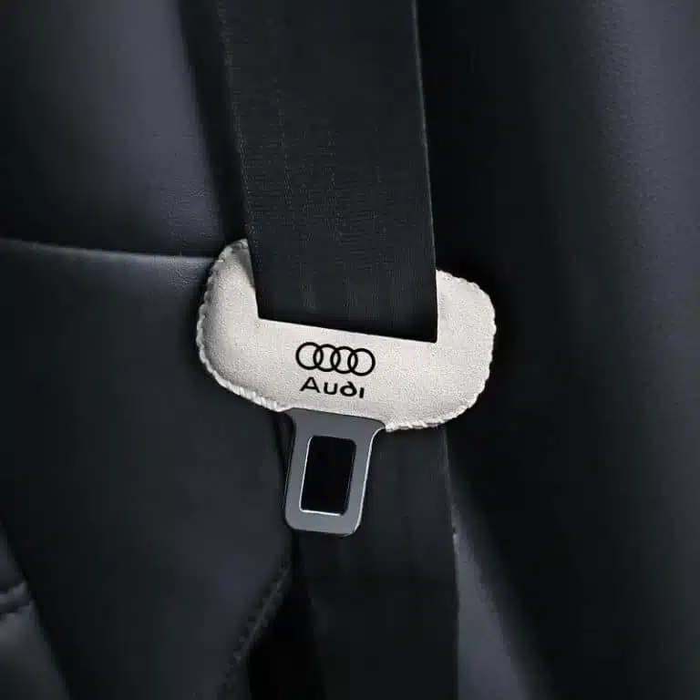 Audi Seat Belt Buckle Cover — Set of 2 3 Audi seat belt buckle cover set of 2 front seat driver passenger