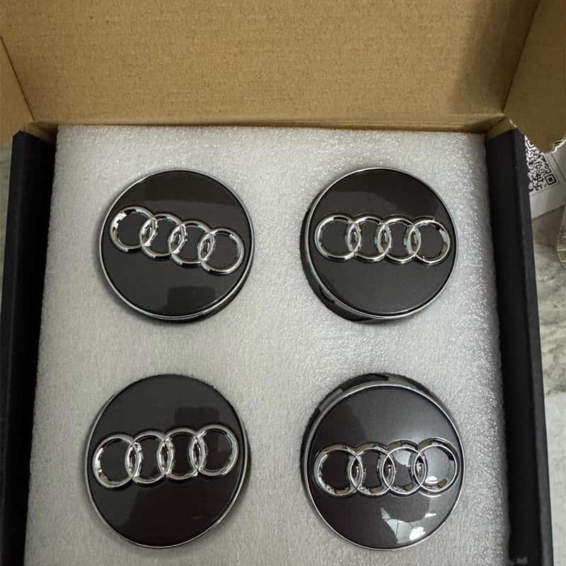 LED Floating Center Caps for Audi A4 A5 A6 A7 A8 Q3 Q5 Q7 Q8 TT 6 Audi LED floating center caps set of 4 black finish in package