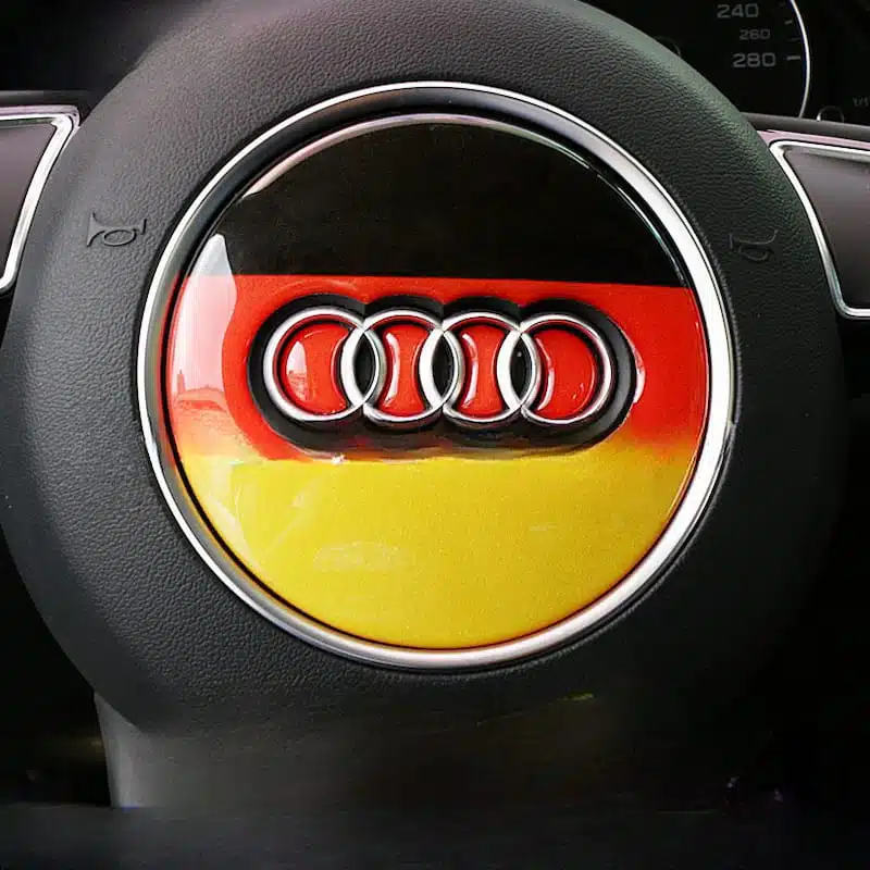 Audi German flag Steering Wheel Sticker