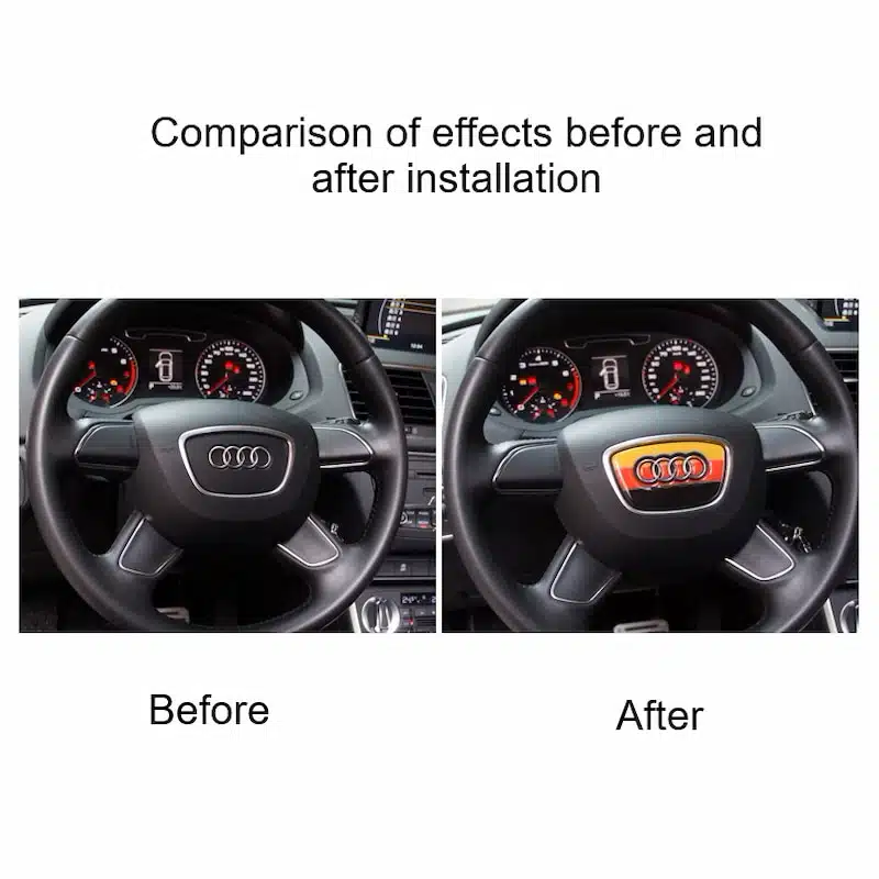 Audi German flag Steering Wheel Sticker