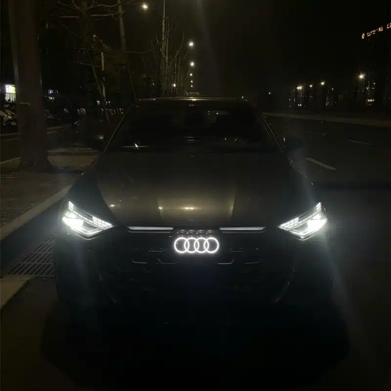 Dynamic LED Light Up Emblem for Audi A3 S3 1 Audi A3 LED Emblem Night View