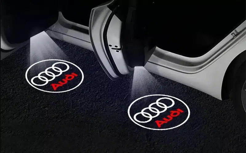 Audi Puddle Lights vs Standard Courtesy Lights — What's the Difference? 2 Audi LED Puddle Lights