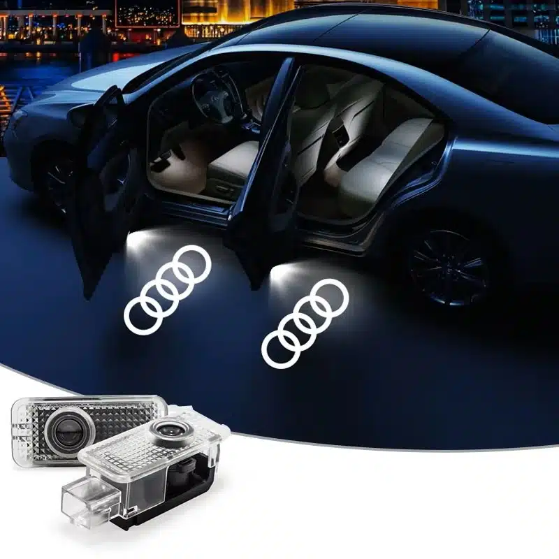 Where Can I Find Illuminated Car Accessories for Audi? 2 LED Door Puddle Lights