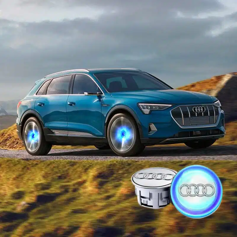 Where Can I Find Illuminated Car Accessories for Audi? 3 LED Floating Center Caps