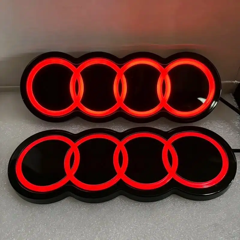 What Are the Legal Requirements for Illuminated Vehicle Badges in the US? 3 Red LED Emblems
