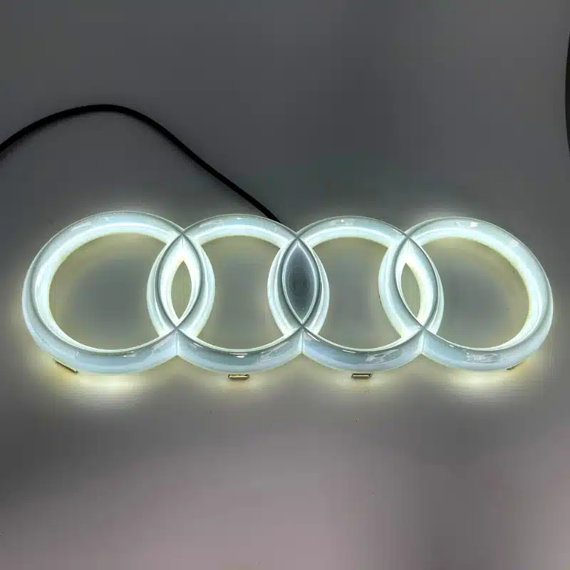 What Are the Legal Requirements for Illuminated Vehicle Badges in the US? 2 White LED Emblems